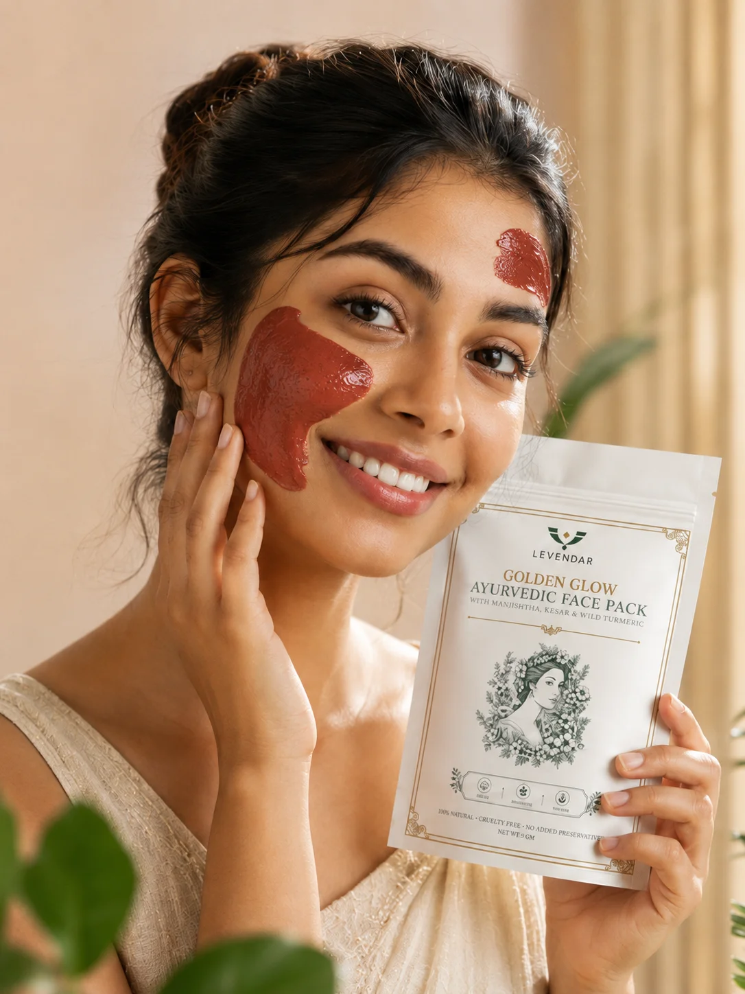 Golden Glow Ayurvedic Face Pack by Levendar Wellness